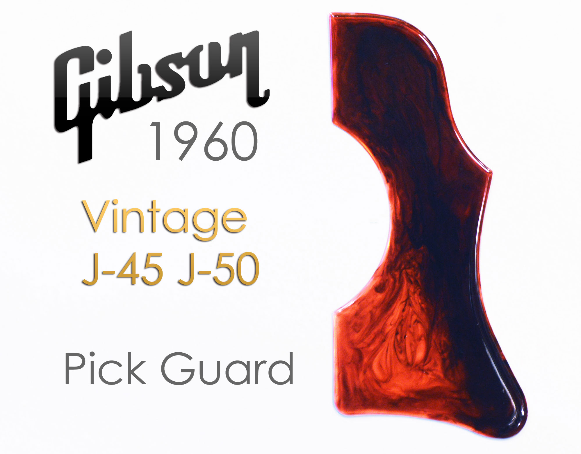 1960年代 ビンテージ ギブソン J-45 J-50 カスタム ピックガード Gibson 純正品 ピックガードを極限再現